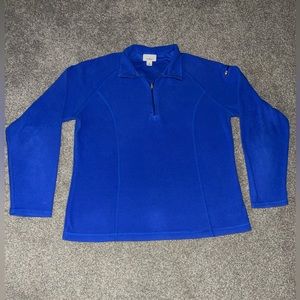 LL Bean Sweater 1/4 Zip Pullover Women’s Size Large Blue/Purple